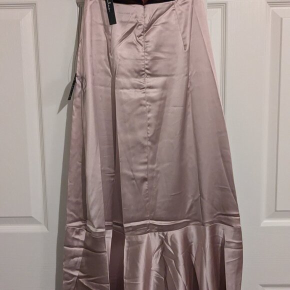 Mauve Pink Mixed Media Halter Maxi Dress - Picture 4 of 4